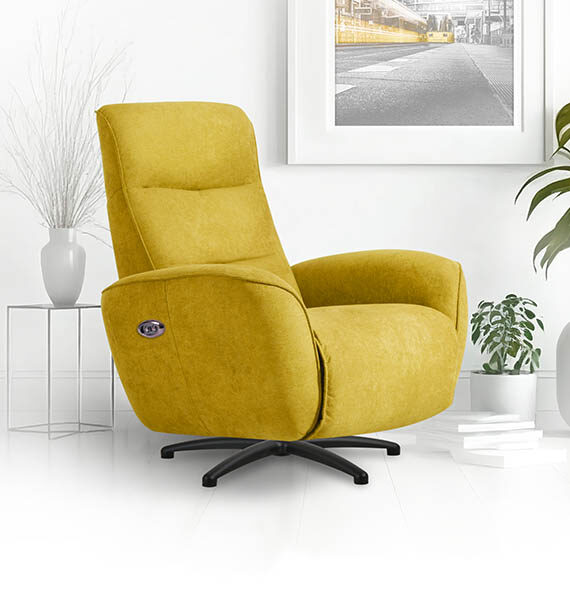 Poltrona Relax Girevole con poggiatesta regolabile Aerre - Lisa