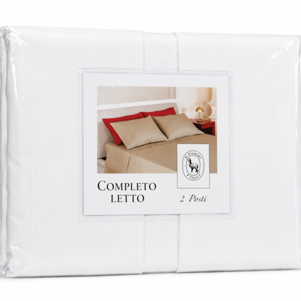 COMPLETO LENZUOLA IN PURO COTONE – BIANCO